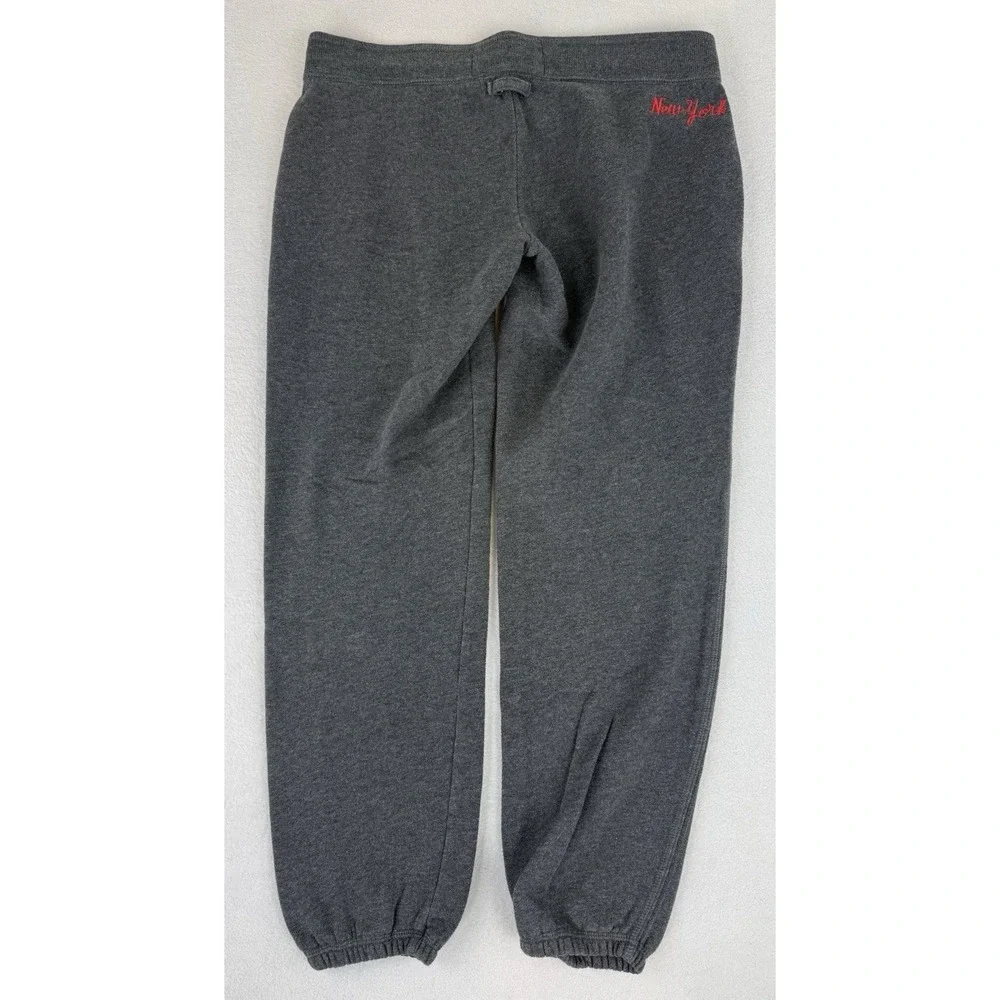 VTG Y2K Abercrombie & Fitch Gray Spellout 9 Sweatpants Joggers Sz Small New York